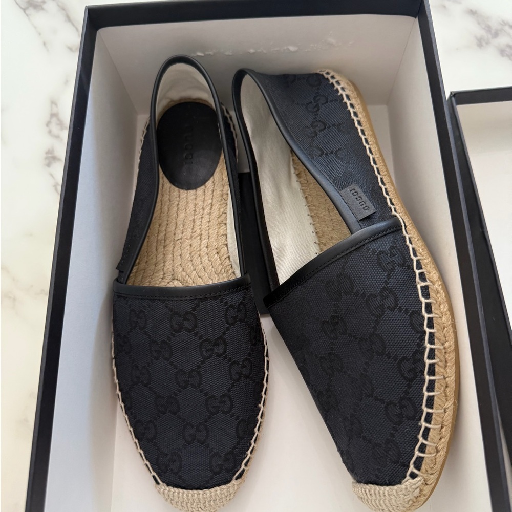 Gucci Black Canvas Espadrilles - Picture 2 of 6